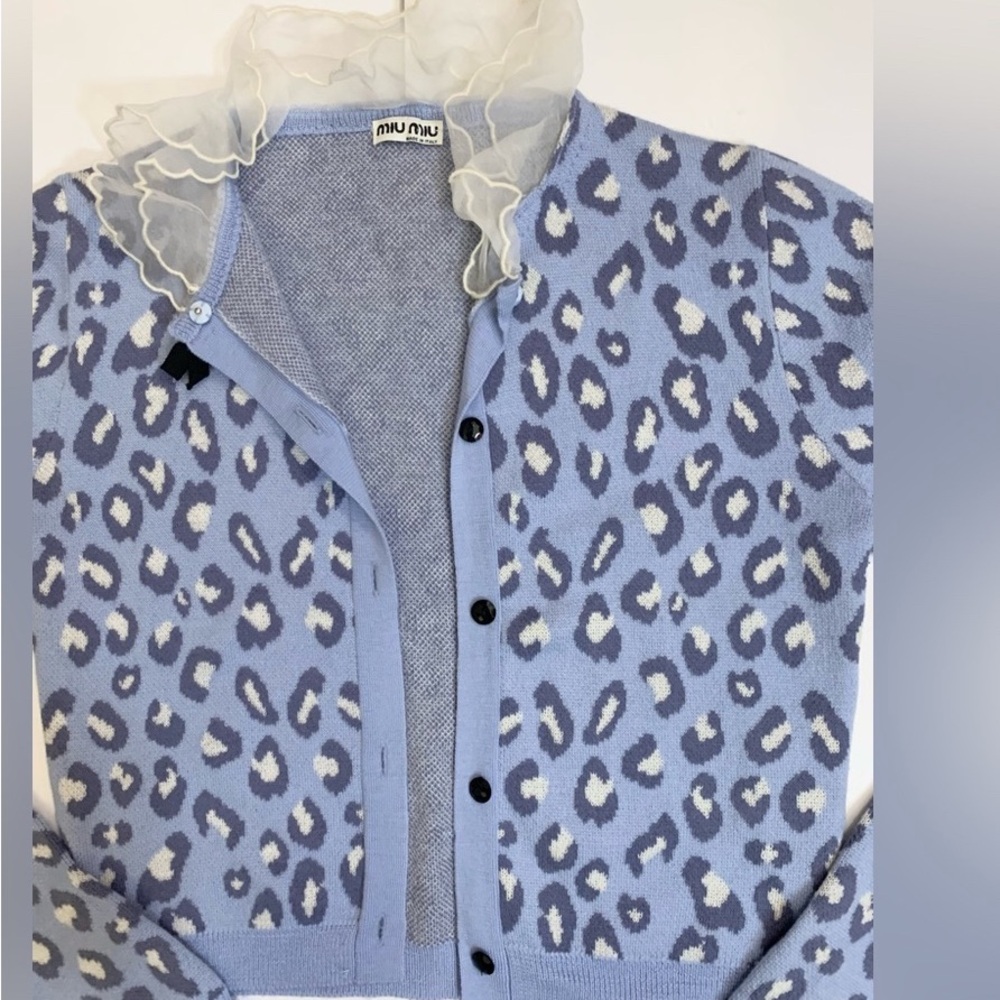 Miu Miu Light Blue Knit Sweater